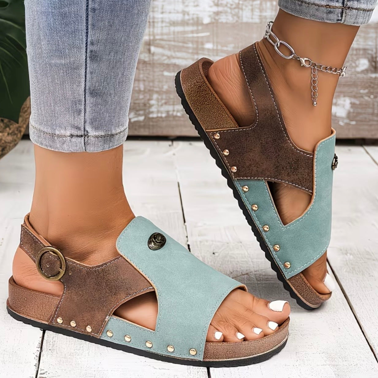 LunaSoft Women’s Open-Toe Comfort Slingback Sandals
