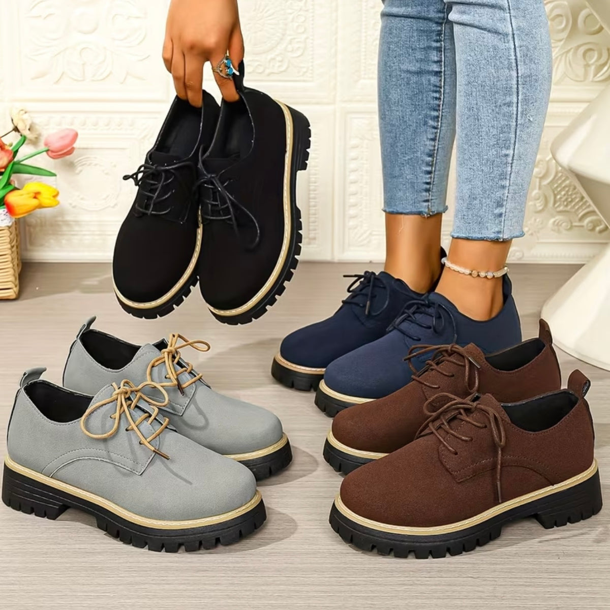 The Harper Chunky Oxford Shoes